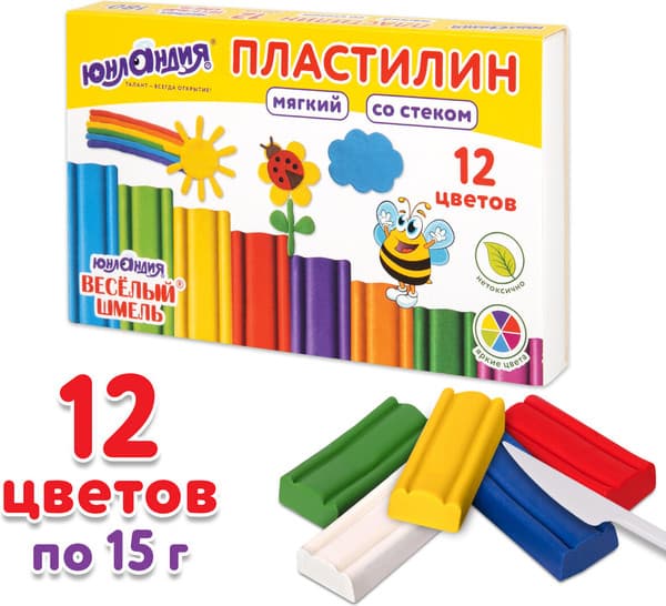 Пластилин Юнландия Веселый шмель / 106672 2