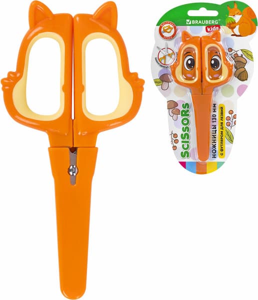 Ножницы канцелярские Brauberg Kids. Белочка / 238353 8