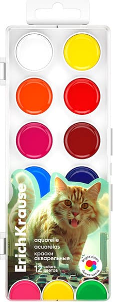 Акварельные краски Erich Krause Big City Cats / 62986
