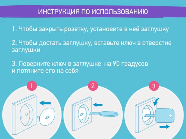 Набор заглушек для розеток ROXY-KIDS RSG-006W 2