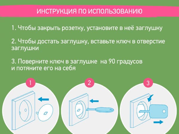 Набор заглушек для розеток ROXY-KIDS RSG-006G 2