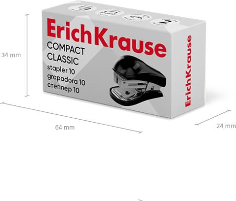 Степлер Erich Krause Compact Classic Мини №10 / 61733 5