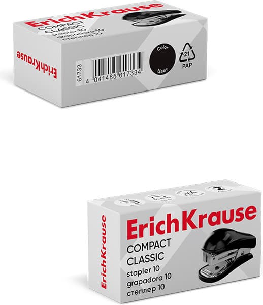 Степлер Erich Krause Compact Classic Мини №10 / 61733 3