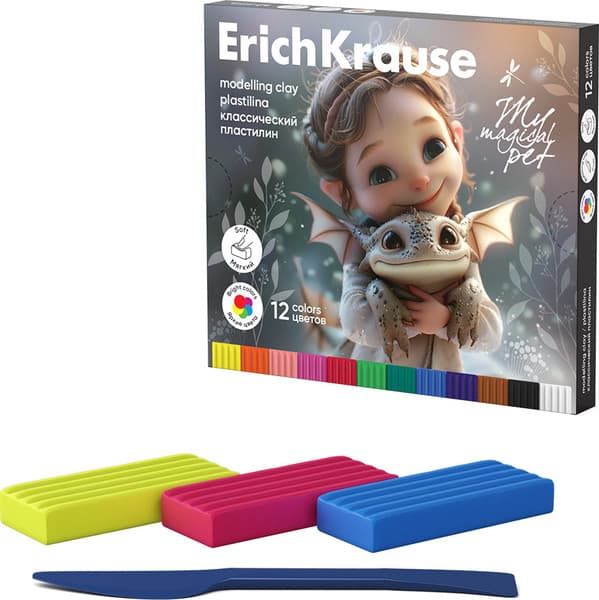 Пластилин Erich Krause Классический. Magic Pet / 62975 3