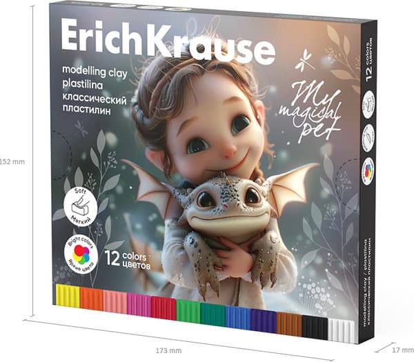 Пластилин Erich Krause Классический. Magic Pet / 62975 7