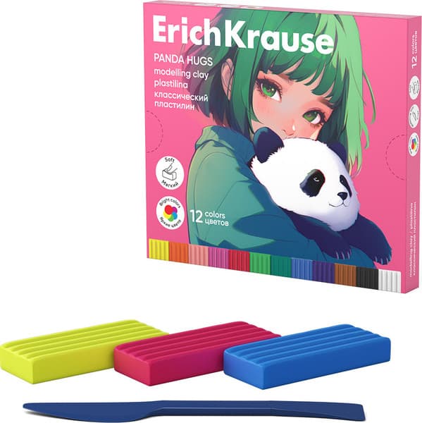 Пластилин Erich Krause Классический. Panda Hugs / 62976 3