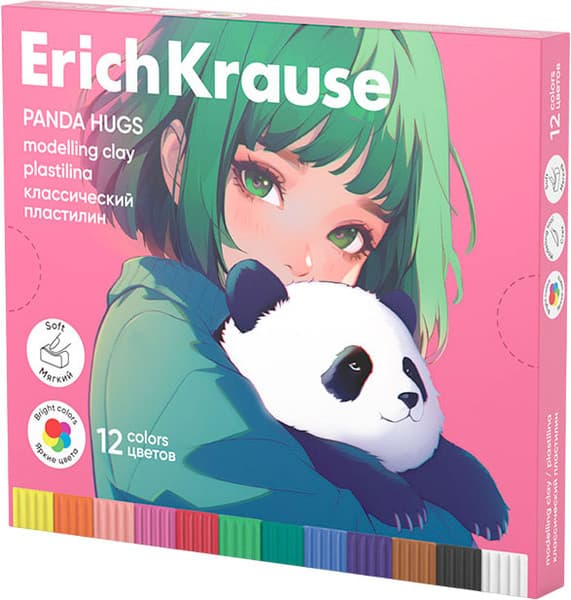 Пластилин Erich Krause Классический. Panda Hugs / 62976