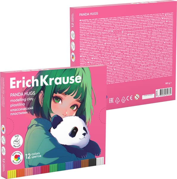 Пластилин Erich Krause Классический. Panda Hugs / 62976 2