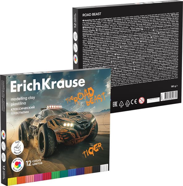 Пластилин Erich Krause Классический. Road Beast / 62977 3