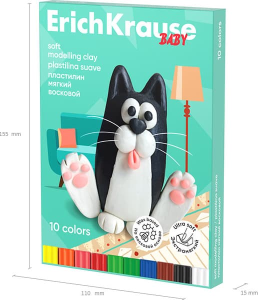 Пластилин восковой Erich Krause Baby / 61327 7