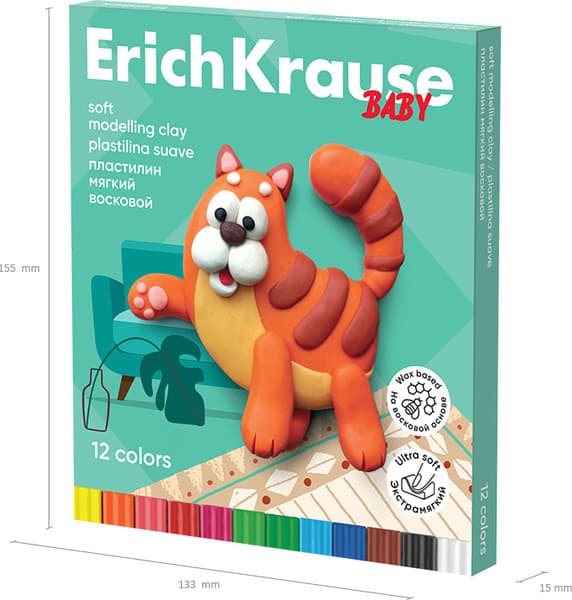 Пластилин восковой Erich Krause Baby / 61328 6