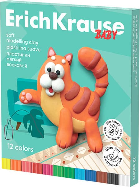 Пластилин восковой Erich Krause Baby / 61328