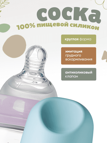 Бутылочка для кормления Be Baby Антиколиковая / R-01B/240 4