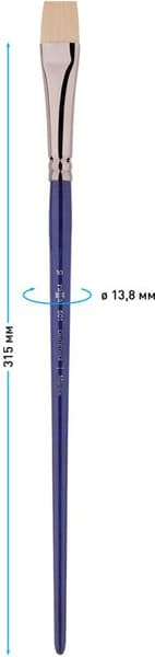 Кисть для рисования ГАММА Манеж. Синтетика №10 / 501010 3