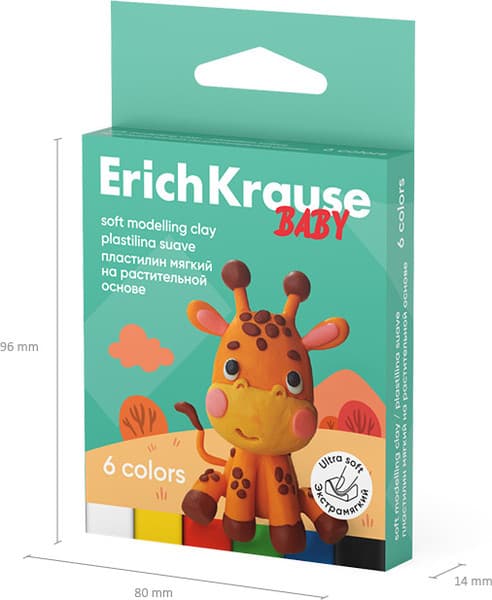 Пластилин Erich Krause Baby с Алоэ Вера / 61320 7