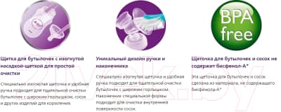 Щетка для бутылочки Philips AVENT SCF145/06 3