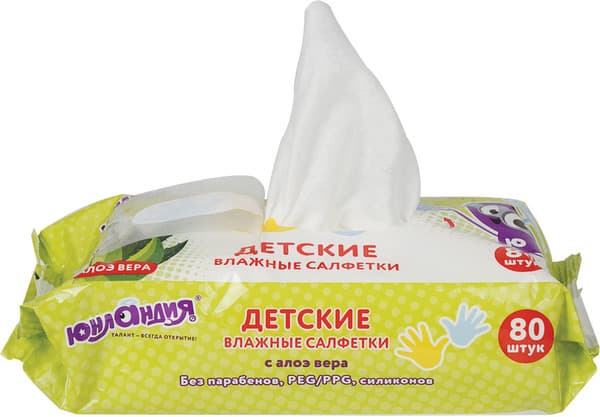Влажные салфетки детские Юнландия 129894 7