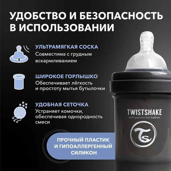 Бутылочка для кормления Twistshake Антиколиковая 79121 4