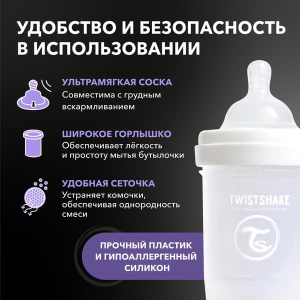 Бутылочка для кормления Twistshake Антиколиковая 79085 5