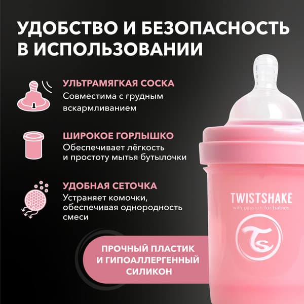 Бутылочка для кормления Twistshake Антиколиковая 79086 5