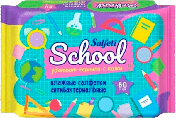 Влажные салфетки детские Salfeti School