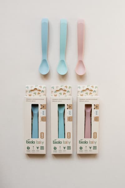 Ложка для кормления Beola baby Силиконовая / HS-02/L 3