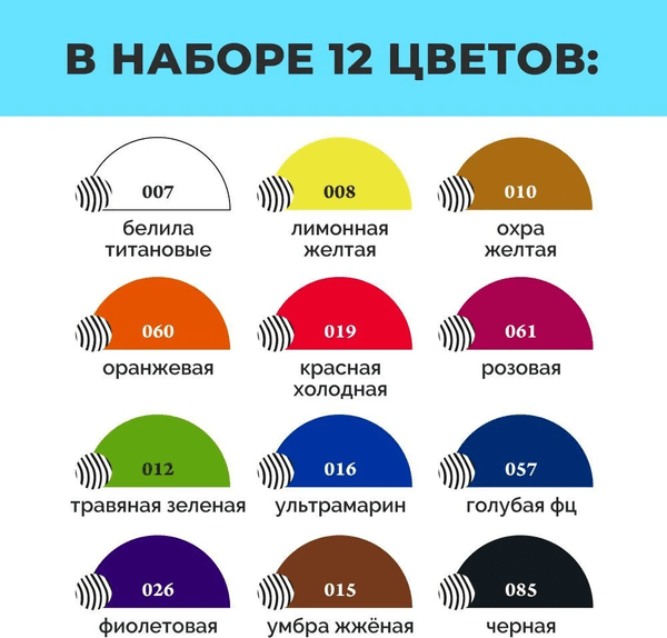 Масляные краски Малевичъ Хобби / 520015 4