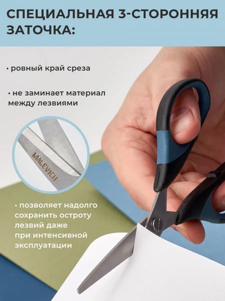 Ножницы канцелярские Малевичъ 195322 2