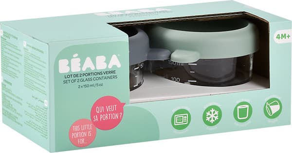 Набор контейнеров для детского питания Beaba Lot De 2 Portion Verre 914016 3