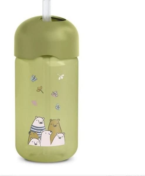 Поильник Suavinex Straw Bottle Bear GR L3 402651