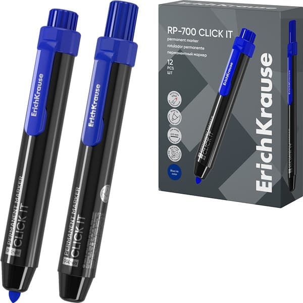 Маркер перманентный Erich Krause Click It RP-700 / 60829 2