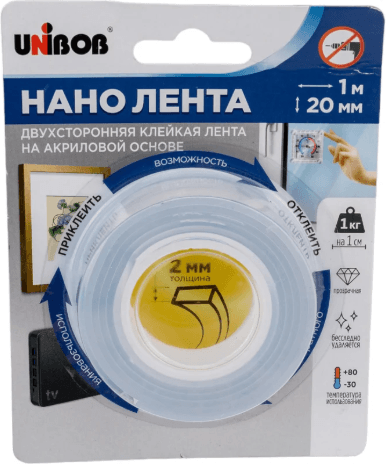 Скотч Unibob 20мм 1м / 97246