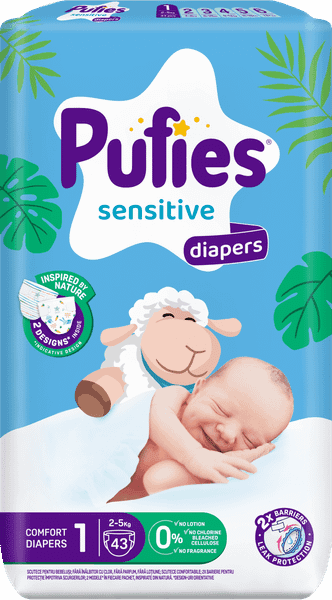 Подгузники детские Pufies Sensitive Newborn 2-5кг