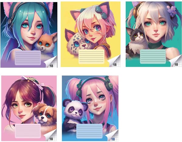 Тетрадь Centrum Animal girls Аниме / 72045 2