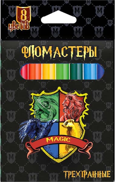 Фломастеры Centrum Школа Магии треугольные / 75596