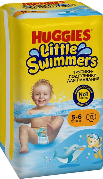 Подгузники-трусики детские Huggies Little Swimmers 5-6 2
