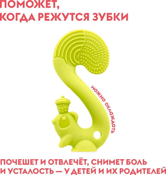Прорезыватель для зубов Mombella Белка / 8061 6