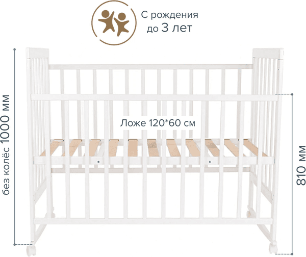 Детская кроватка Pituso Tip-Top с матрасом Plitex EcoDream 9