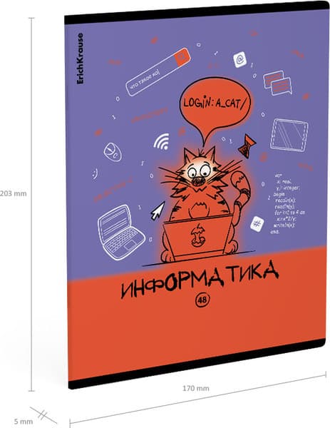 Тетрадь предметная Erich Krause Котоформулы. Информатика / 62536 4