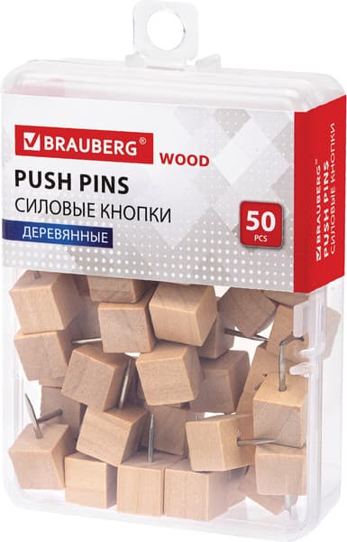 Кнопки канцелярские Brauberg Кубики / 272762