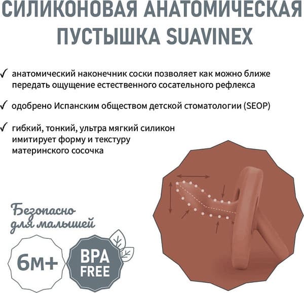 Пустышка Suavinex Anatomical Pro 6–18 мес / 308076 2