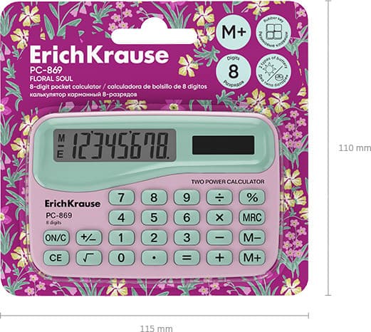 Калькулятор Erich Krause 8-разрядов PC-869 / 62748 6
