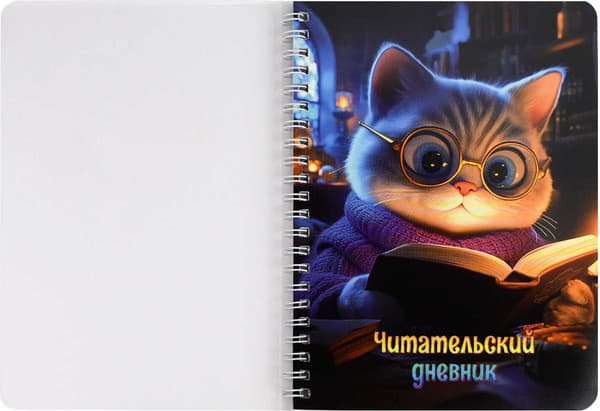 Дневник Феникс+ Читательский. Кот с книгой / 70537 2