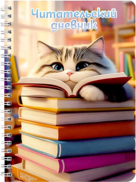 Дневник Феникс+ Читательский. Пушистый книголюб / 70538