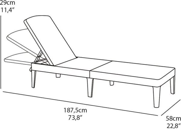 Шезлонг Keter Jaipur / 255891 4