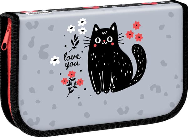 Пенал ArtSpace Black Cat With Flower / ПК7_Л130001