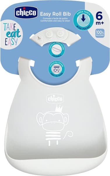 Нагрудник детский Chicco Easy Roll Grey / 00010219300000 2