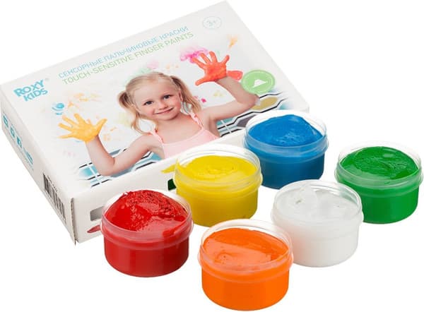 Пальчиковые краски ROXY-KIDS Сенсорные RPF-002