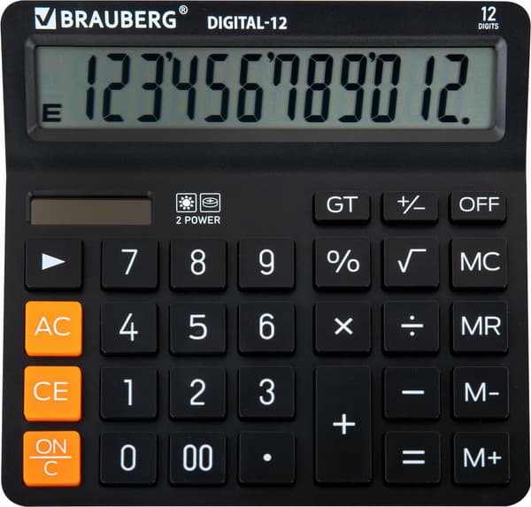 Калькулятор Brauberg Digital 12-BK / 272968