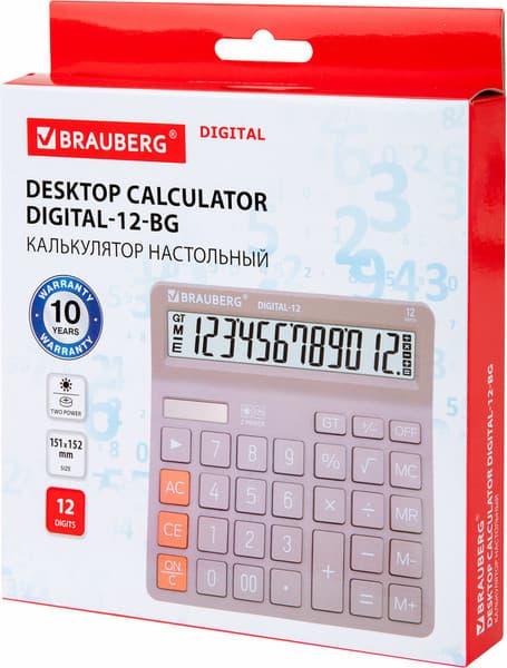 Калькулятор Brauberg Digital 12-BG / 272970 8
